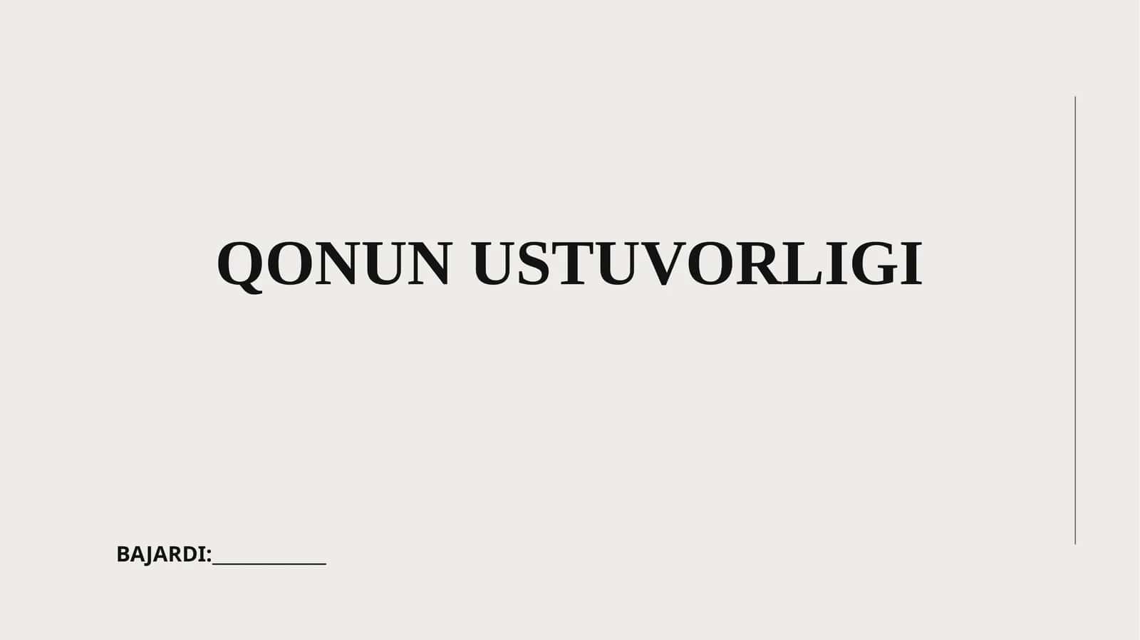 Qonun ustuvorligi