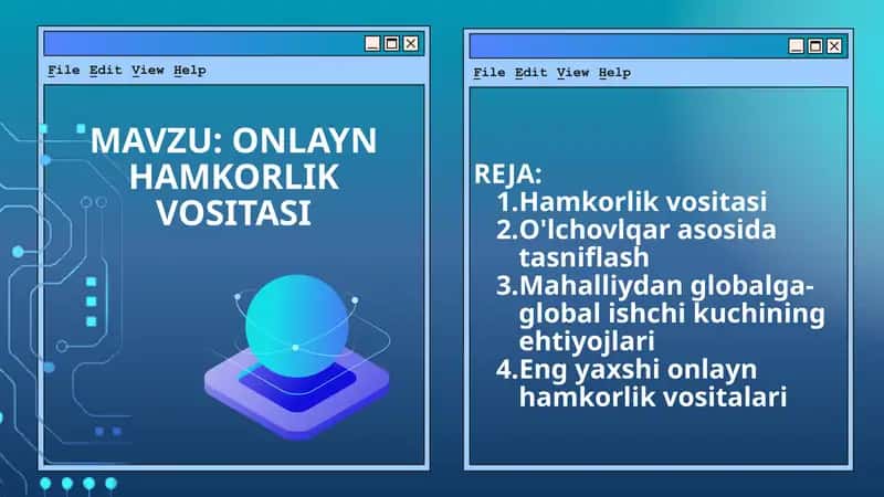 ONLAYN HAMKORLIK VOSITASI
