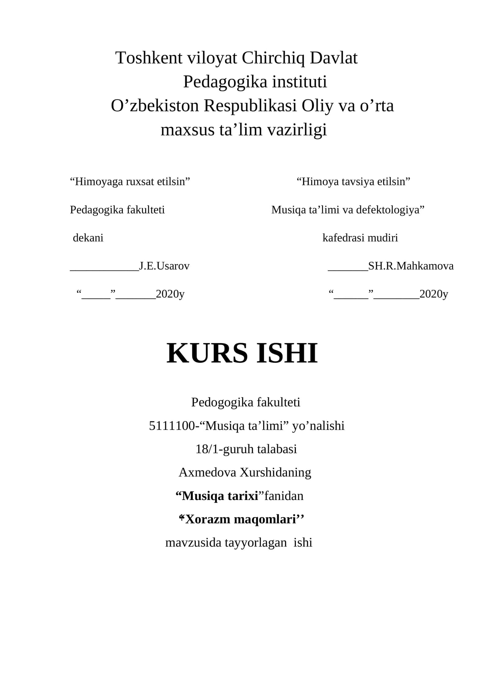 Xorazm maqomlari