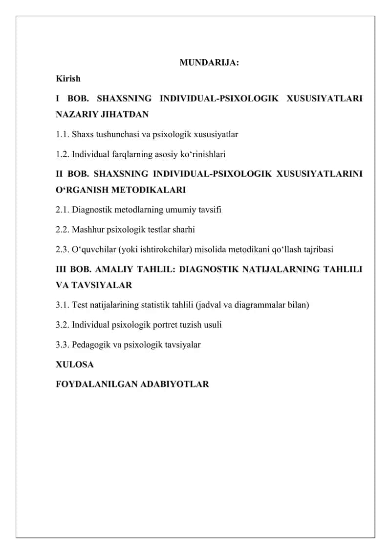 SHAXSNING INDIVIDUAL-PSIXOLOGIK XUSUSIYATLARI NAZARIY JIHATi