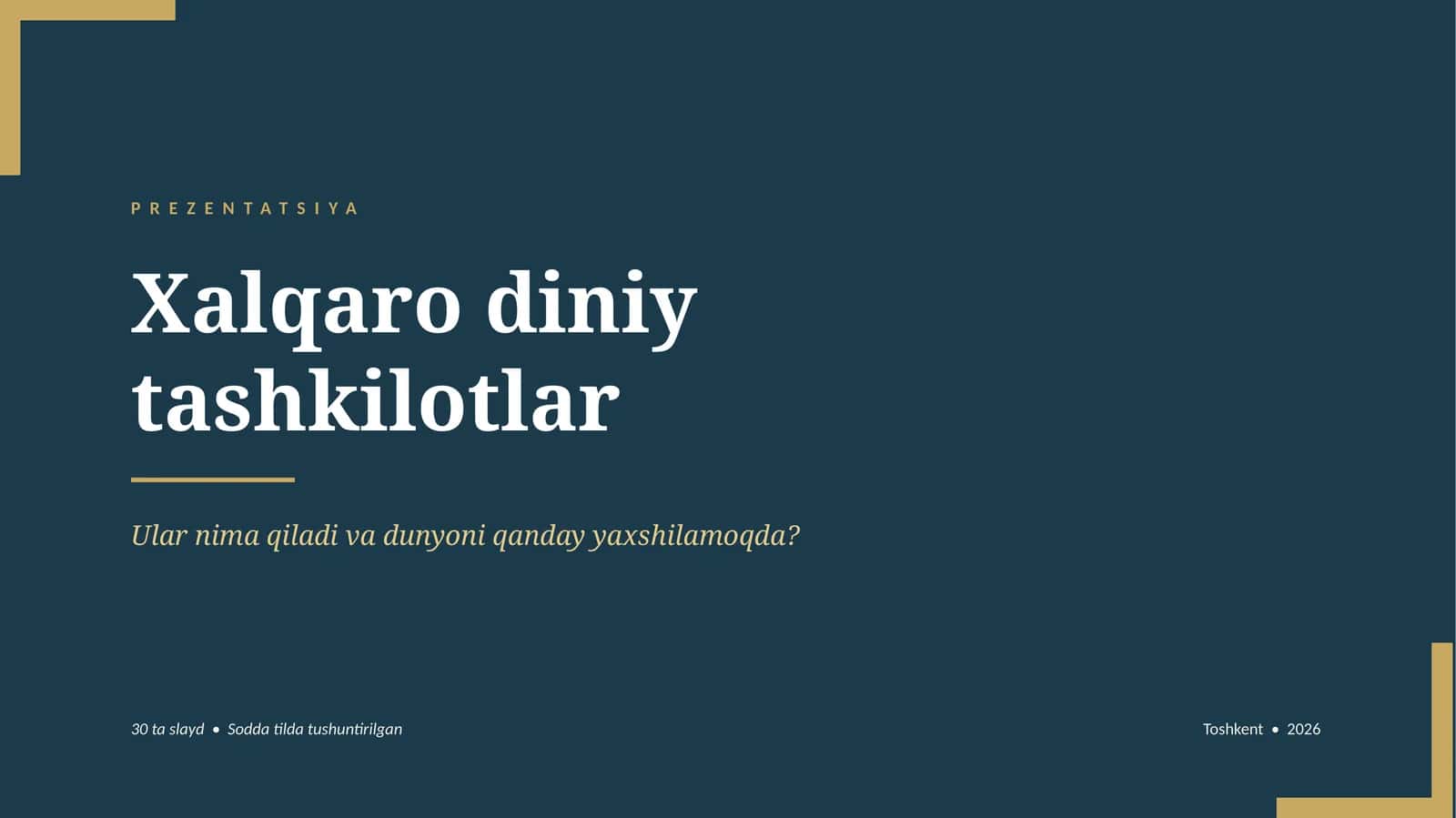 Xalqaro diniy tashkilotlar
