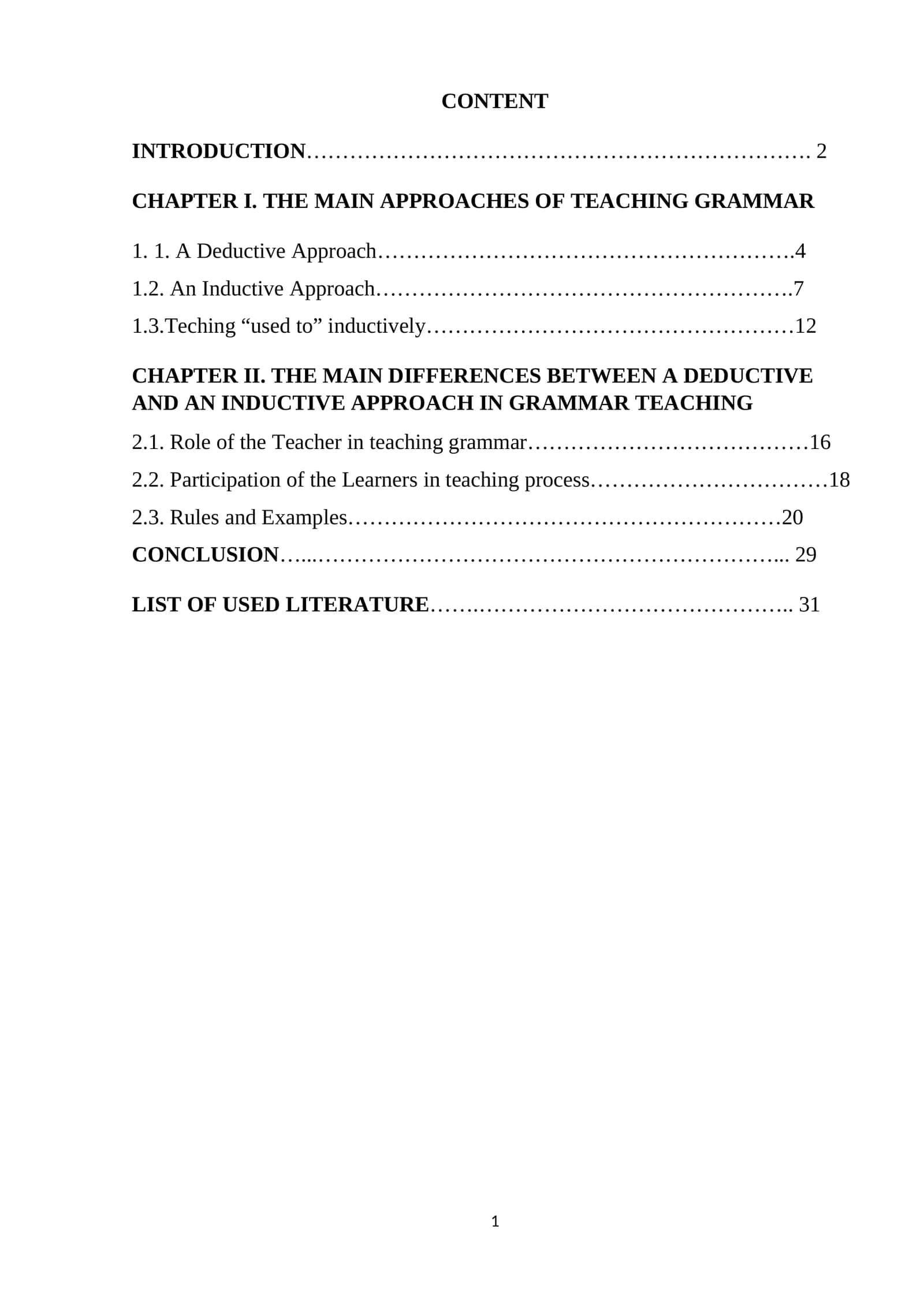 Teaching Grammar in Foreign Language Classes