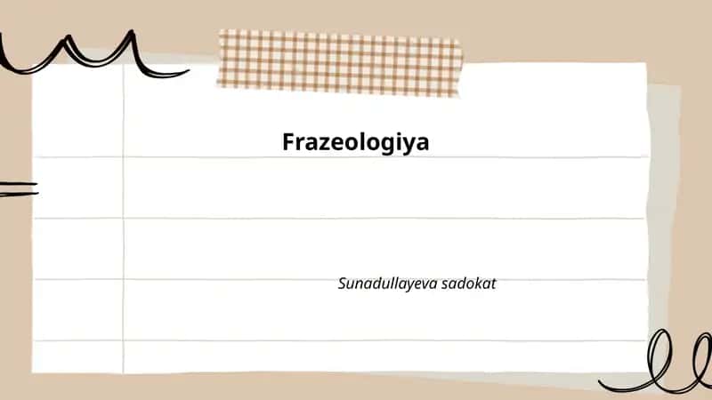 Frazeologiya