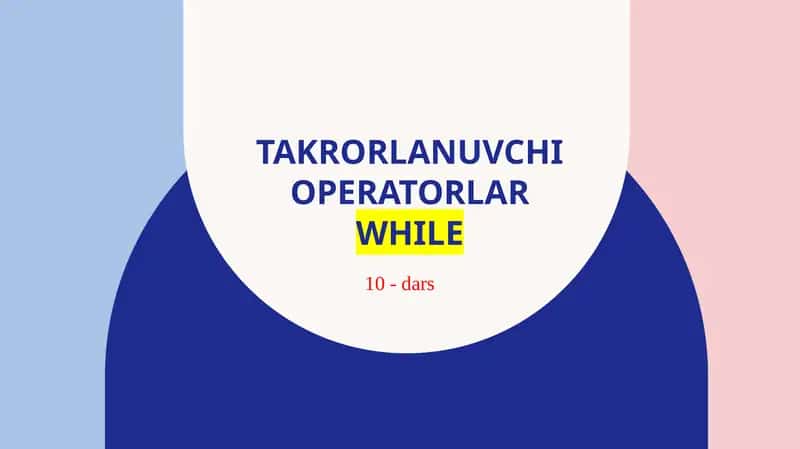 TAKRORLANUVCHI OPERATORLAR