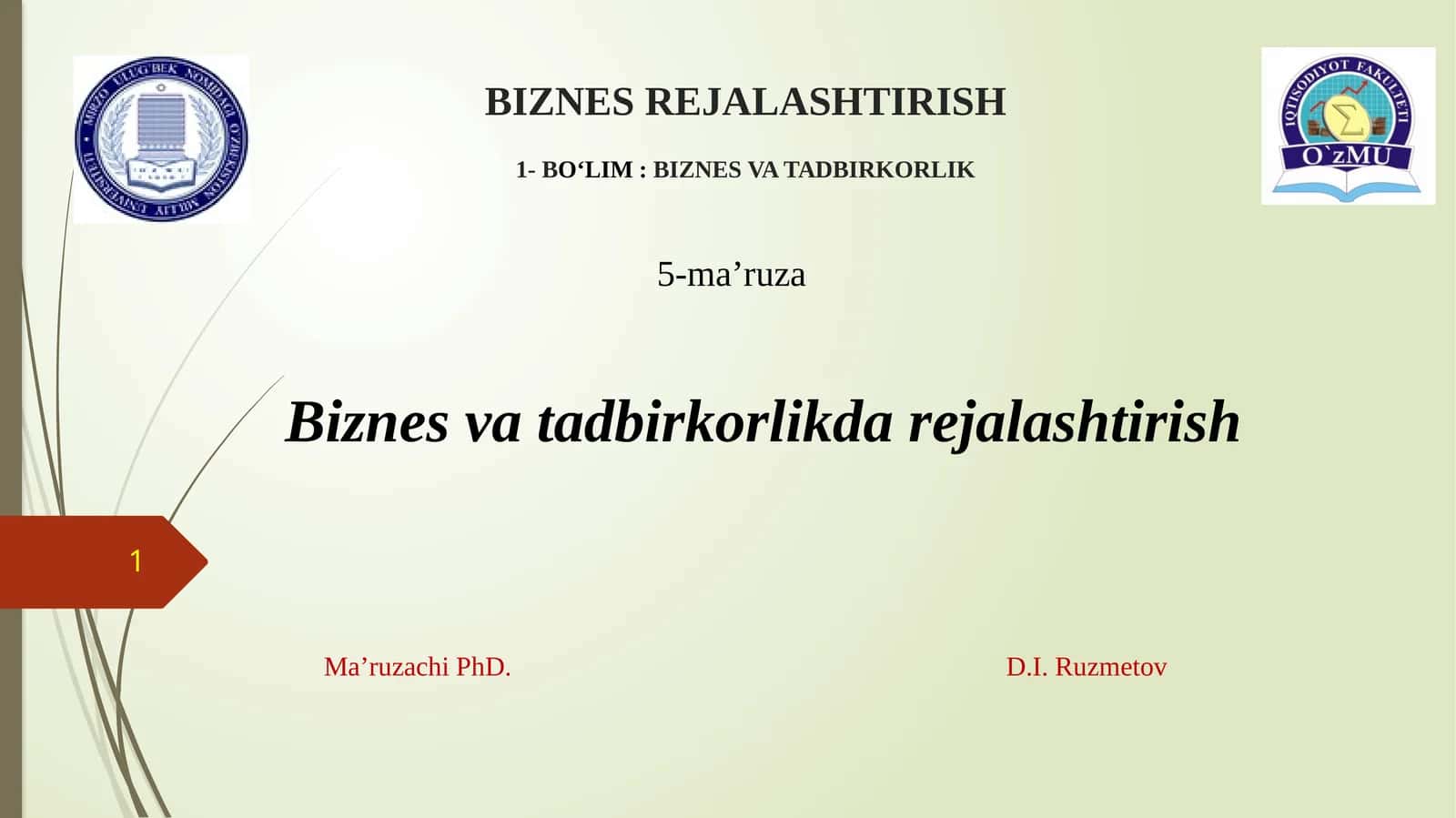 Biznes va tadbirkorlik darejalashtirish