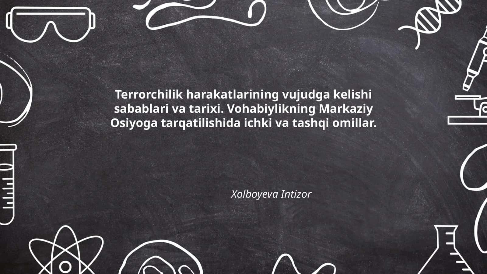 Terrorchilik harakatlarining vujudga kelishi sabablari va tarixi