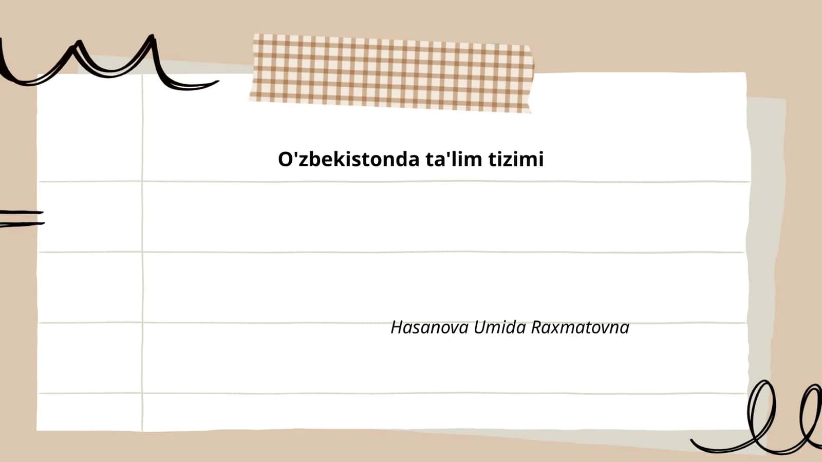 O'zbekistonda ta'lim tizimi