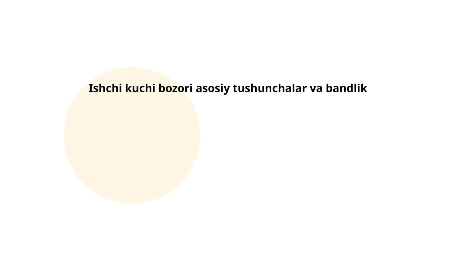 Ishchi kuchi bozori tushunchasi