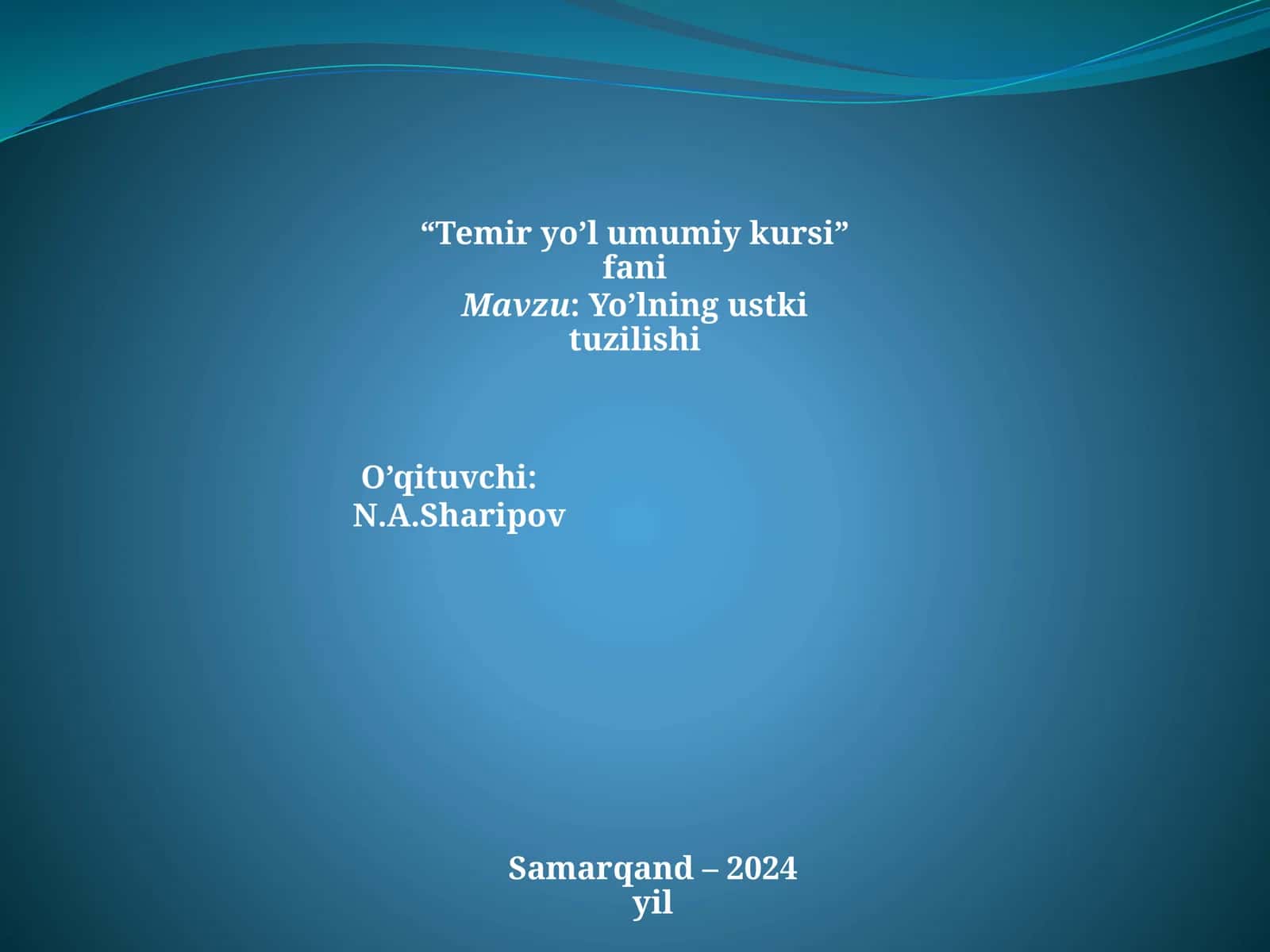 Temir yo'lning ust kituzilishi