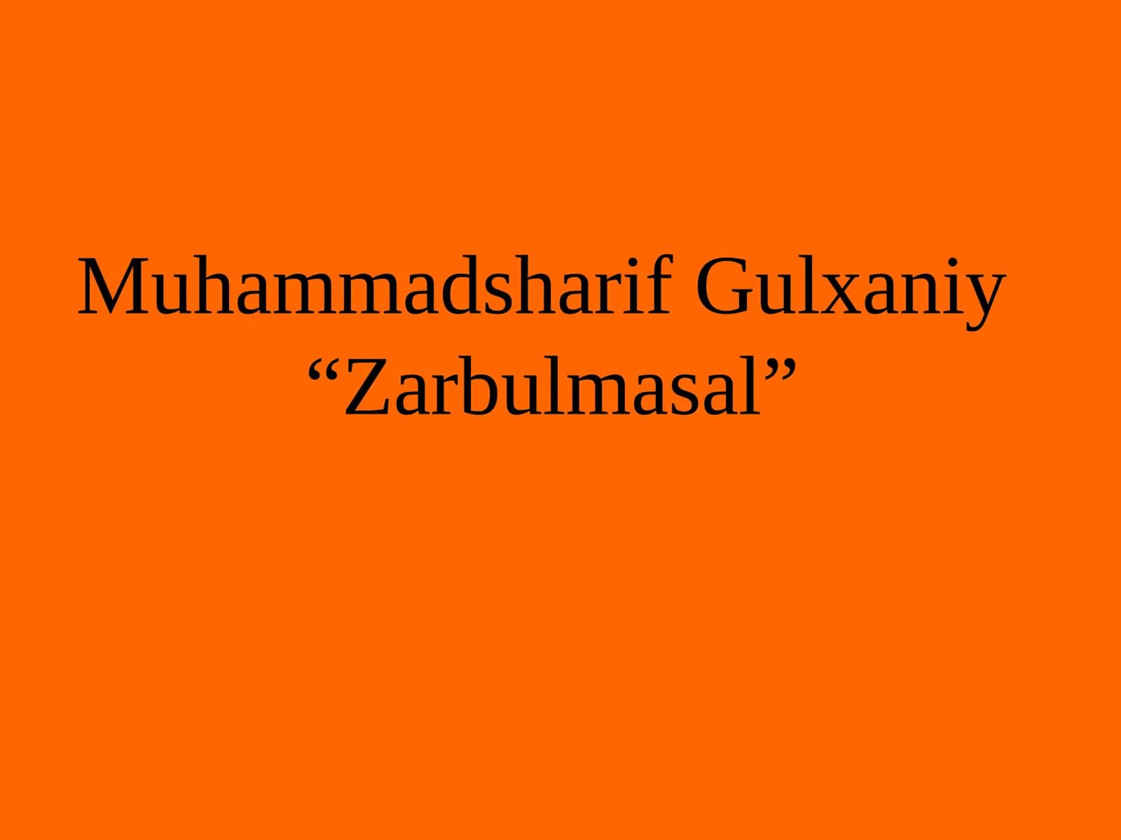 Zarbulmasal