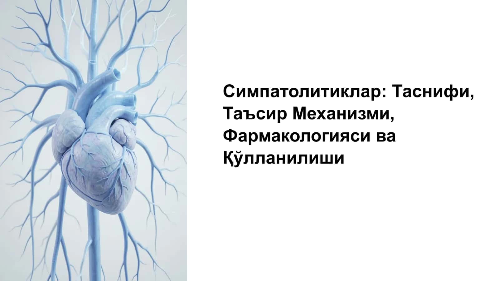 Симпатолитиклар: Таснифи, Таъсир Механизми, Фармакологияси ва Қўлланилиши