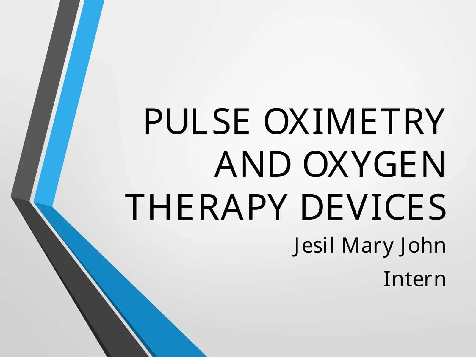 PULSE OXIMETRY AND OXYGEN THERAPY DEVICES