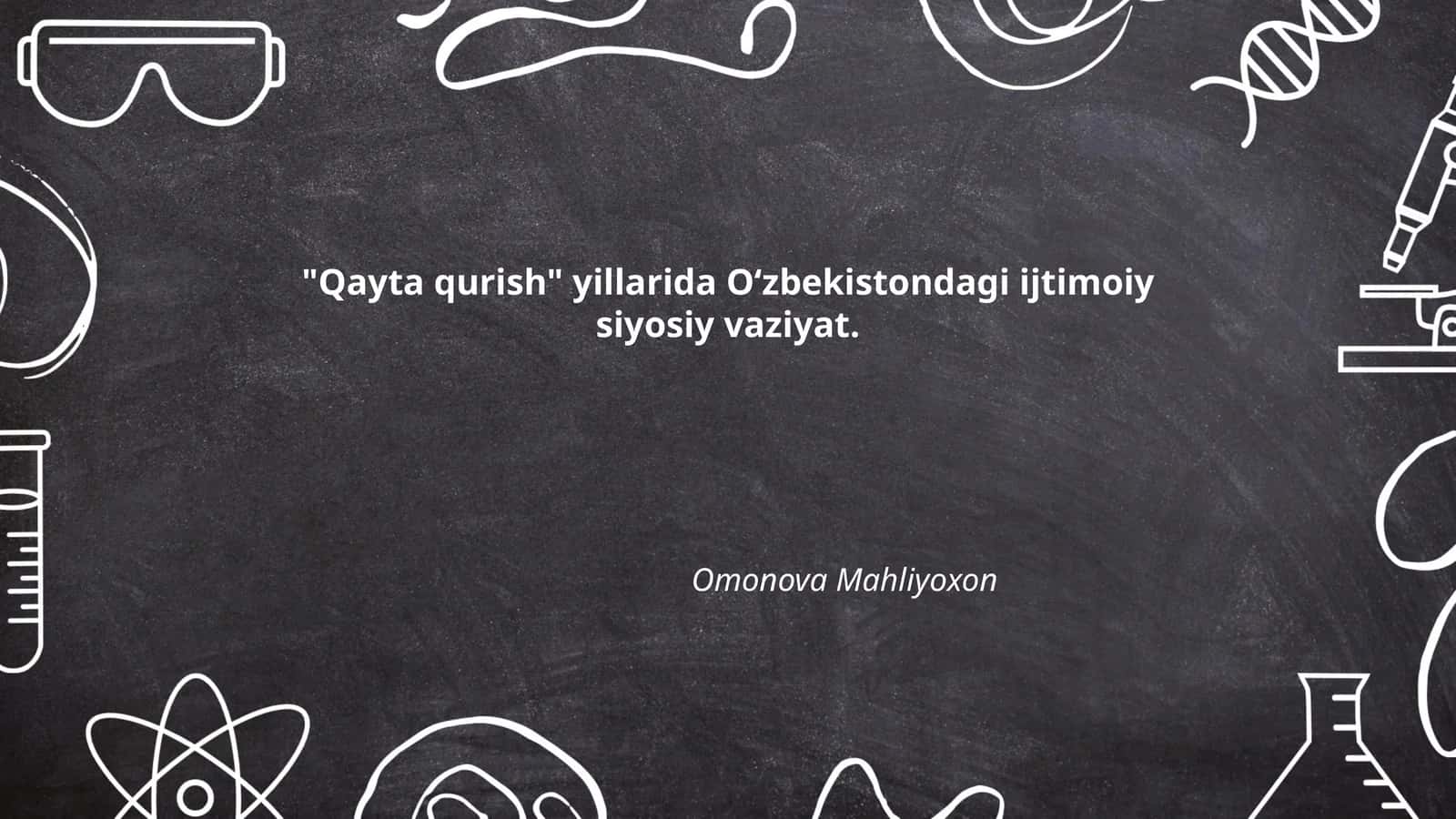Qayta qurish davrida Oʻzbekistonning ijtimoiy o'zgarishlari