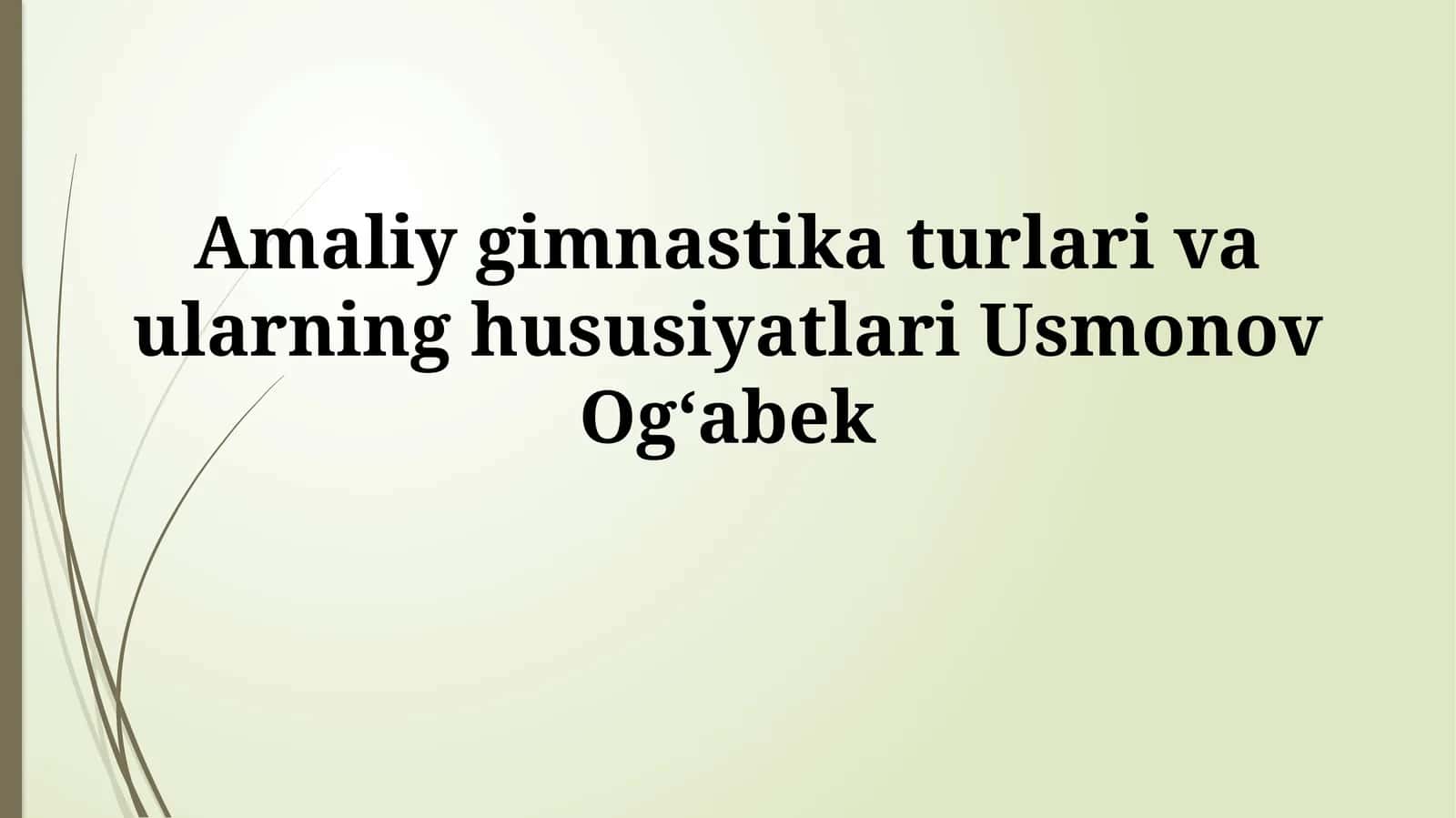 Sport gimnastikasi mashg'ulotlari Toshkentdagi ixtisoslashtirilgan sport maktablarida