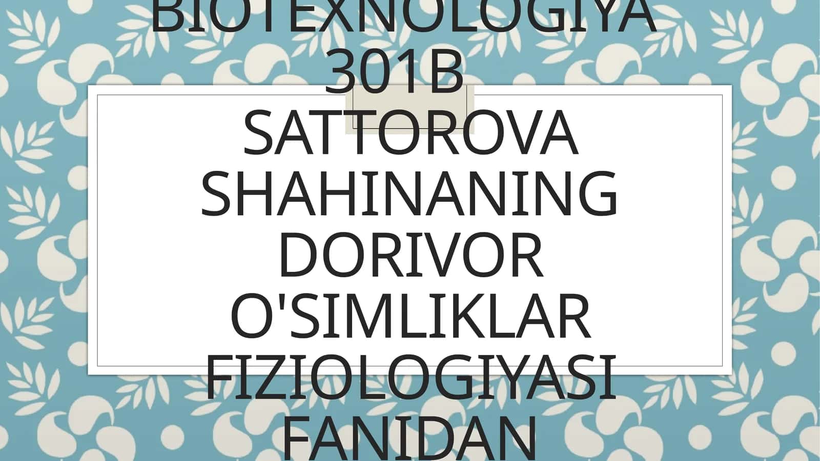 O’sish fazalari, tiplari va qonuniyatlari