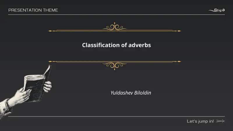 Classification of adverbs
