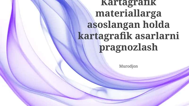 Kartografik asarlarni pragnozlash