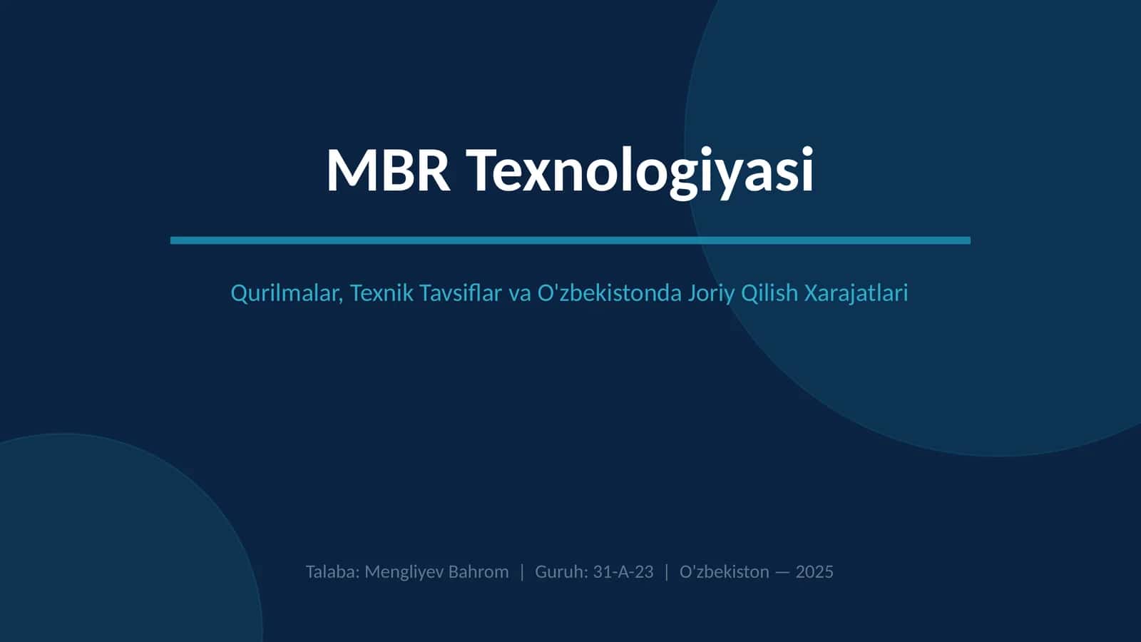 MBR Texnologiyasi