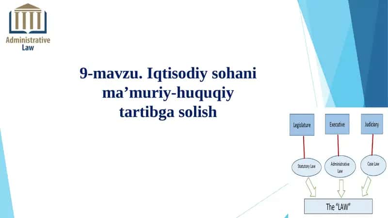 Iqtisodiy sohani ma’muriy-huquqiytartibga solish