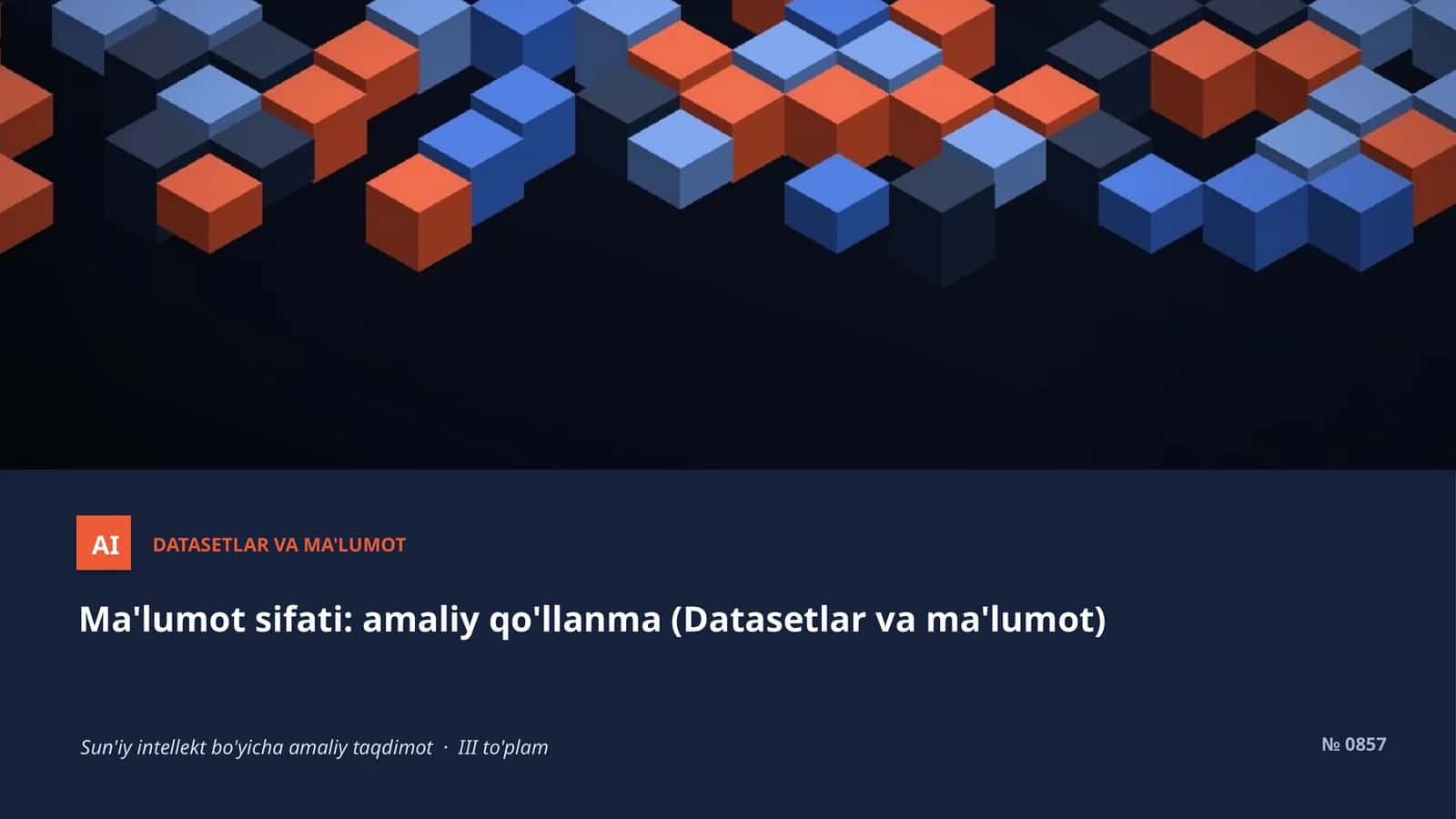 Sun'iy intellekt bo'yicha amaliy taqdimot