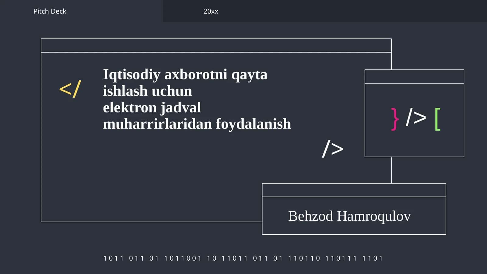 Iqtisodiy axborotni qayta ishlash uchun elektron jadval muharrirlaridan foydalanish