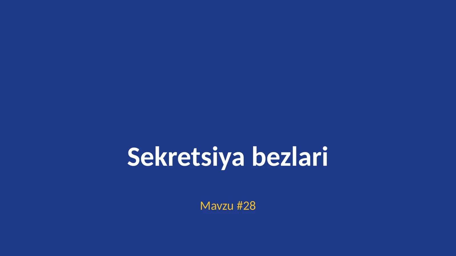 Sekretsiya bezlari