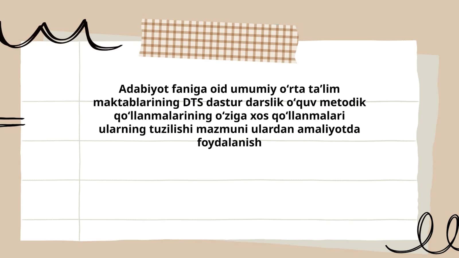 DTS darslik oʻquv metodik qoʻllanmalar