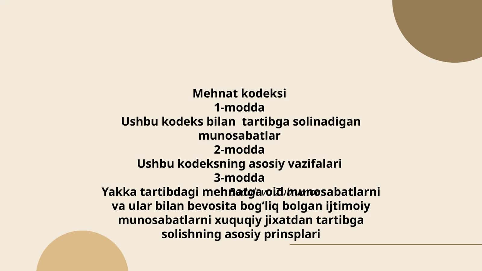 Mehnat kodeksi