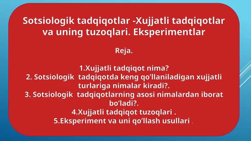 Sotsiologik tadqiqotlar