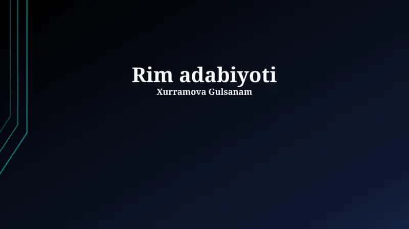 Rim adabiyoti