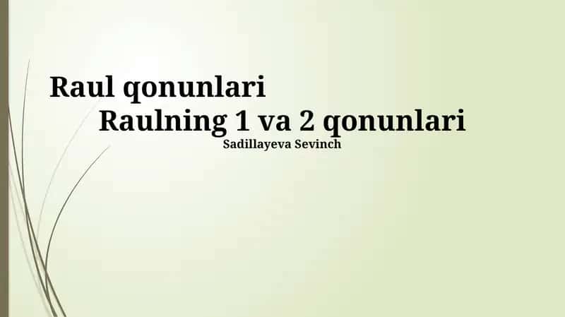 Raul qonunlari