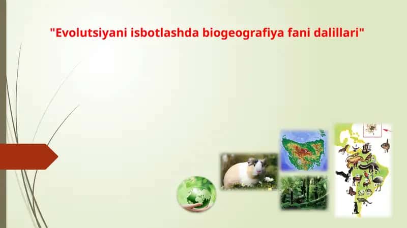 Evolutsiyani isbotlashda biogeografiya fani dalillari