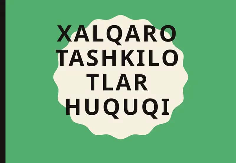 Xalqarotashkilotlar huquqi