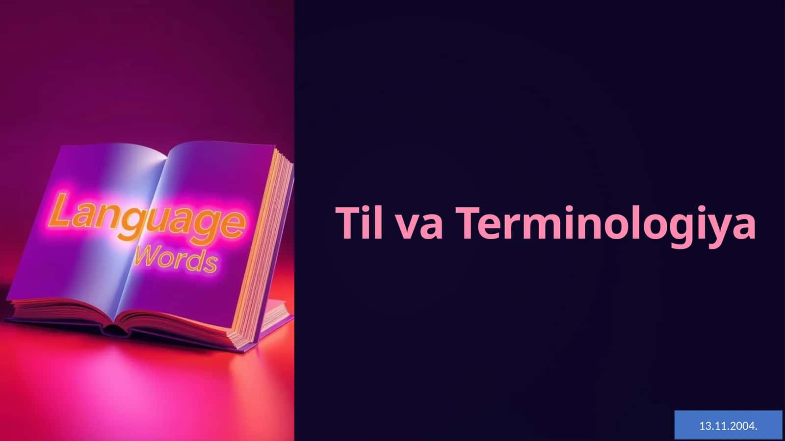 Til va Terminologiya