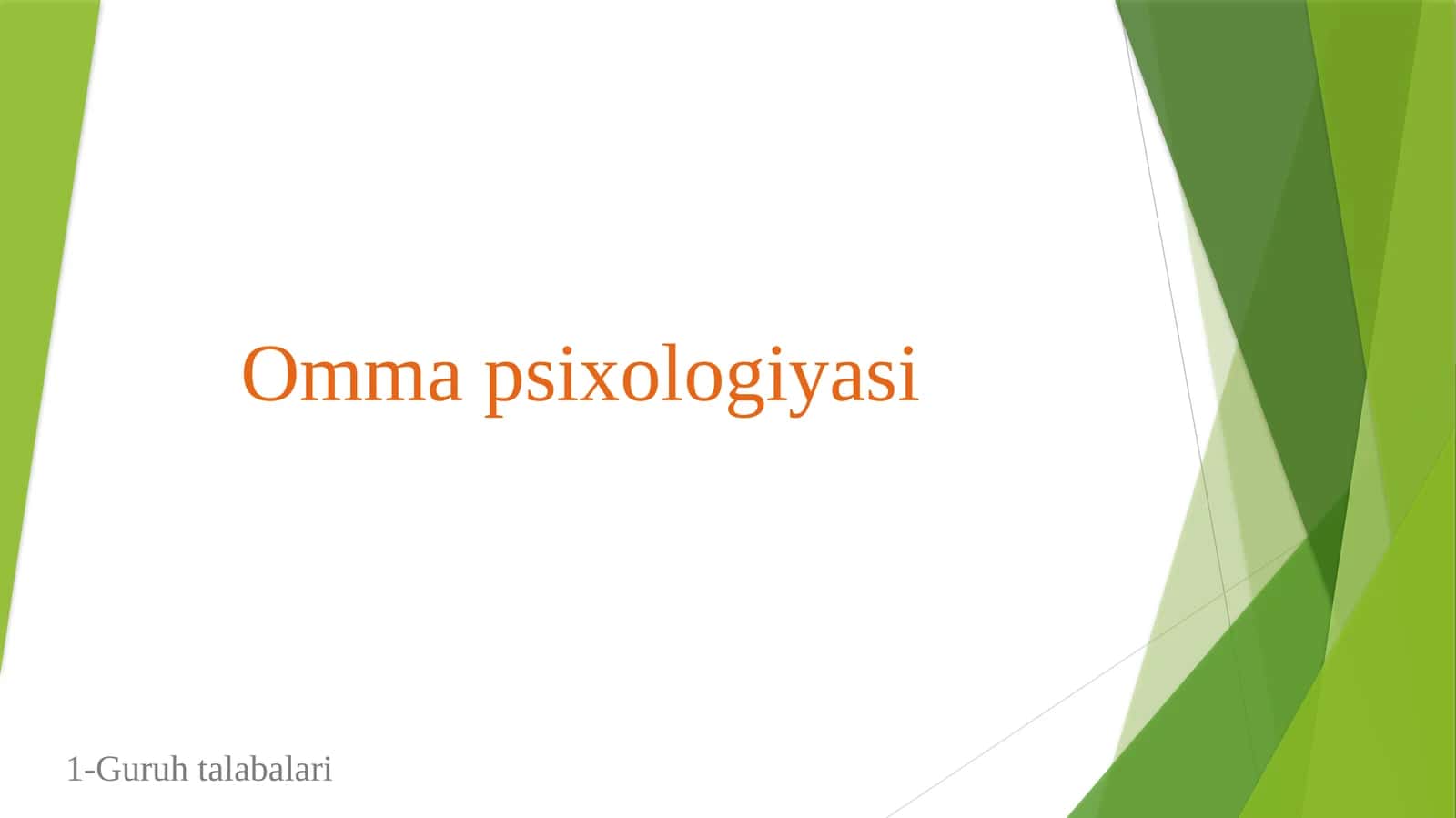 Omma psixologiyasi