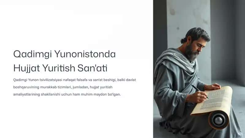 Qadimgi Yunonistonda Hujjat Yuritish San'ati