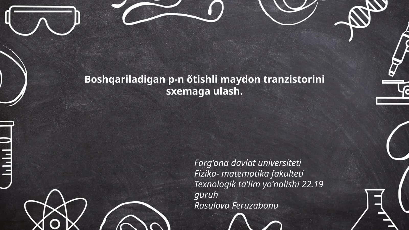 Tranzistorini sxemaga ulash