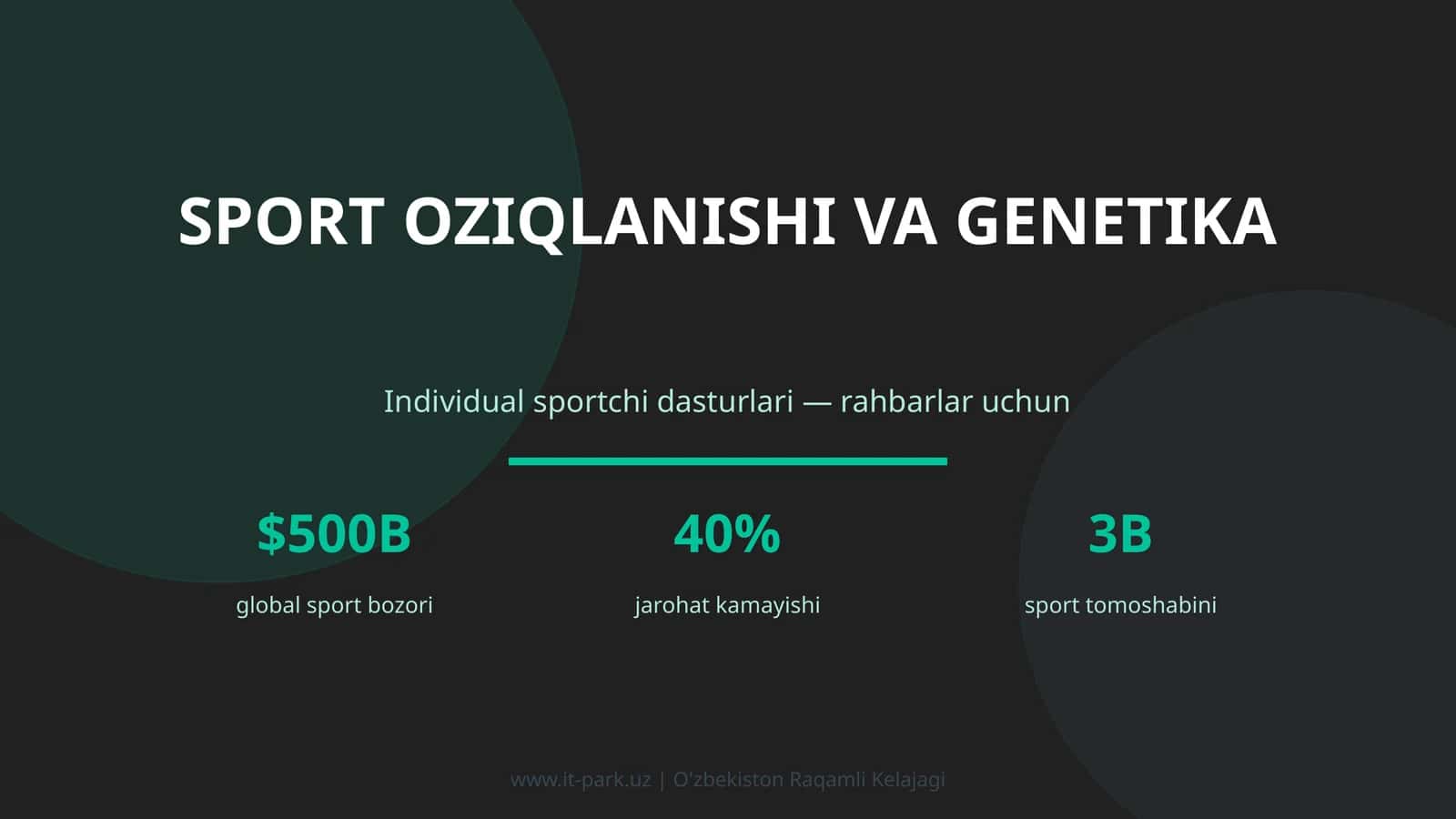 SPORT OZIQLANISHI VA GENETIKA