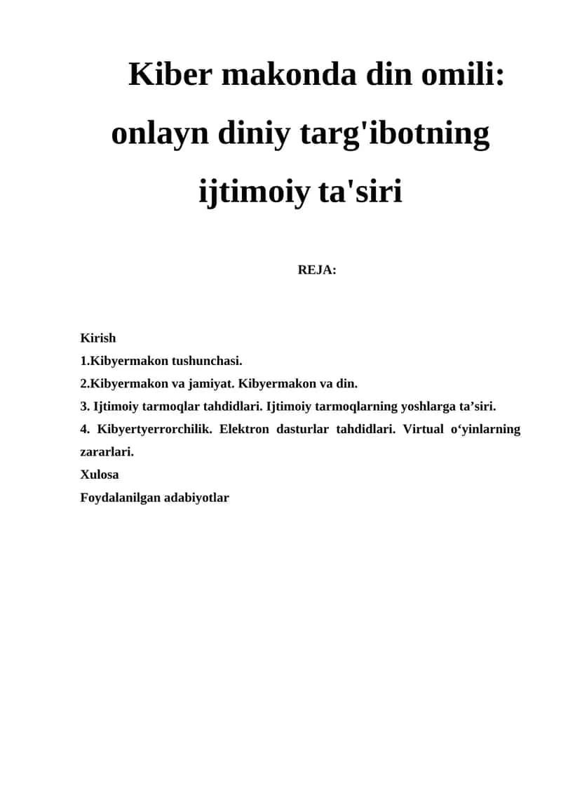Onlayn diniy targ'ibot