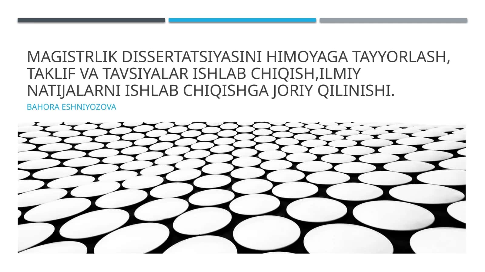 Magistirlik desertatsiyasini himoyaga tayyorlash