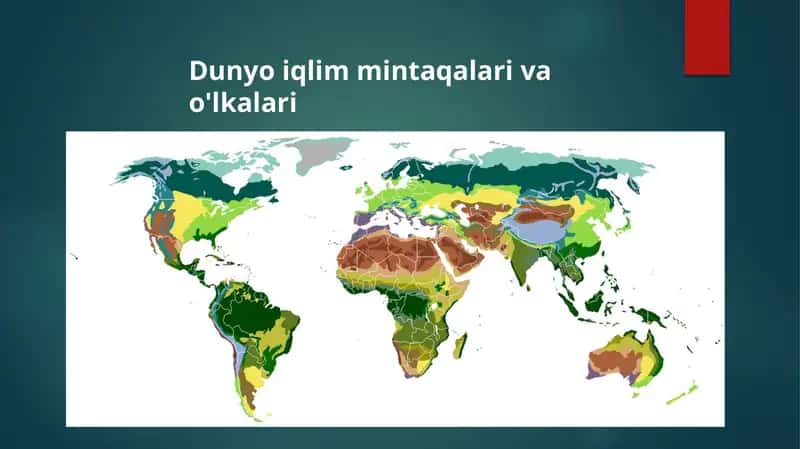 Iqlim mintaqalari va o'lkalari