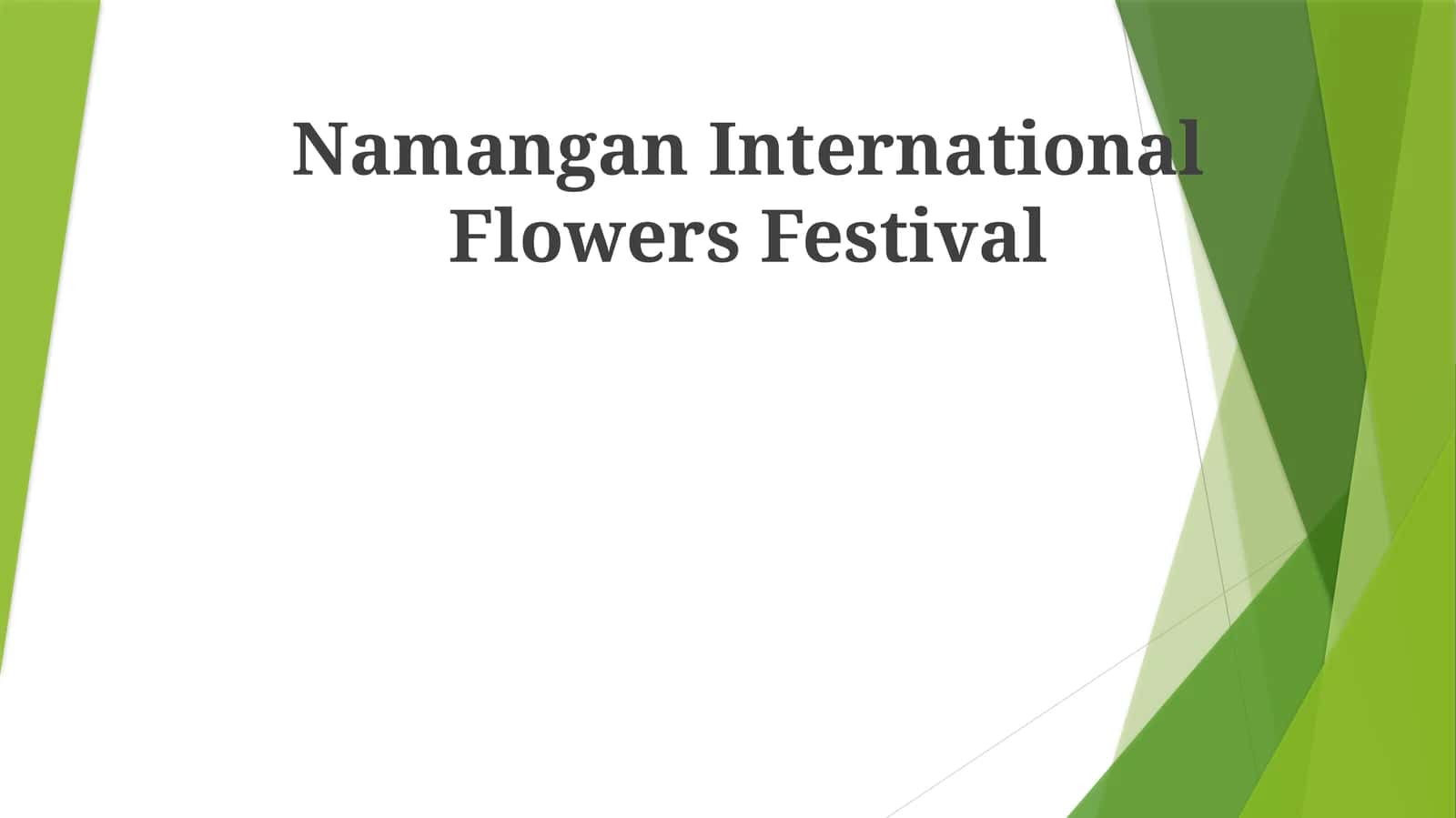 Namangan International Flowers Festival