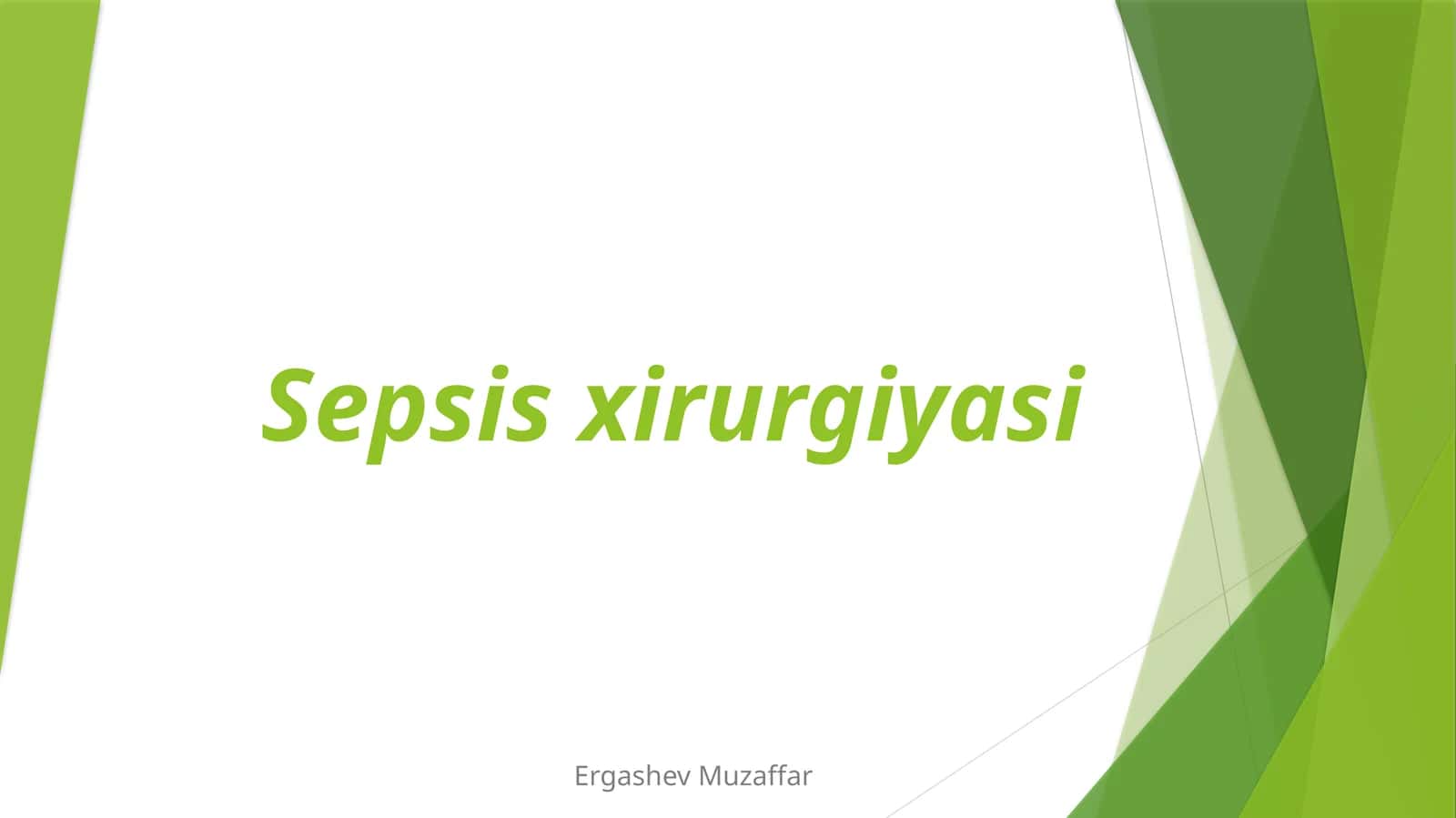 Sepsis xirurgiyasi