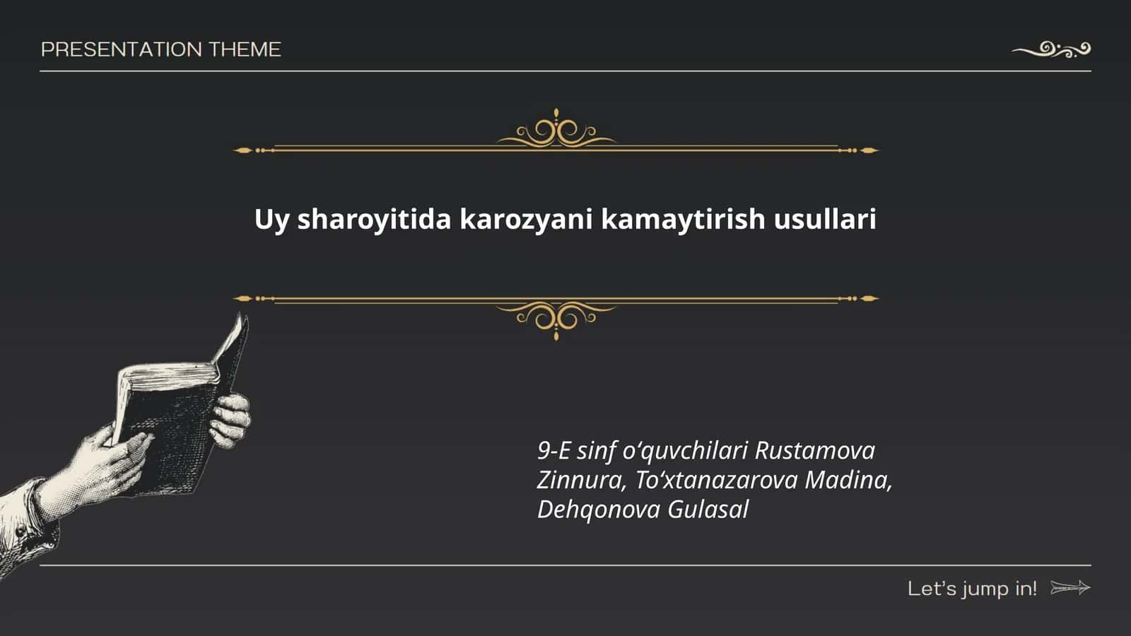 Uy sharoyitida karozyani kamaytirish usullari