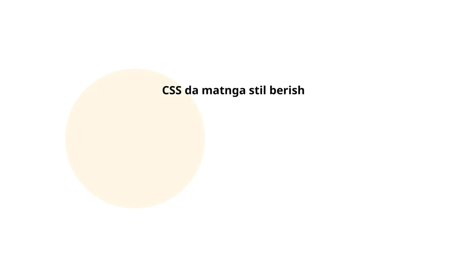 CSS da matnga stil berish