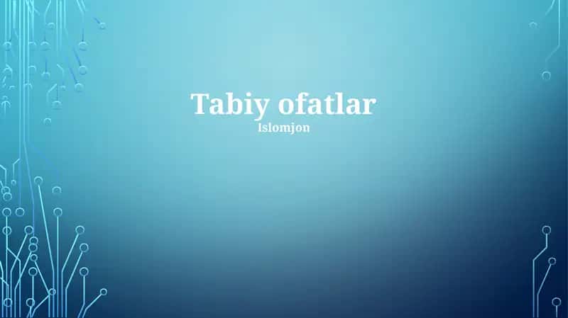 Tabiiy ofatlar