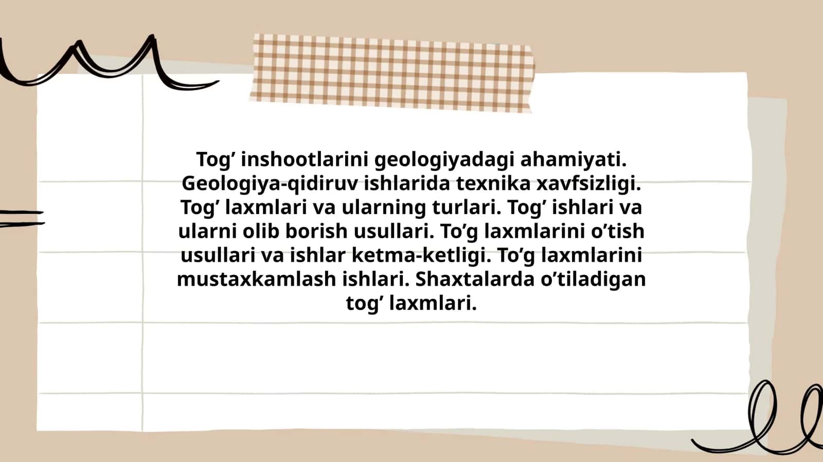 Tog’ inshootlarining geologiyadagi ahamiyati
