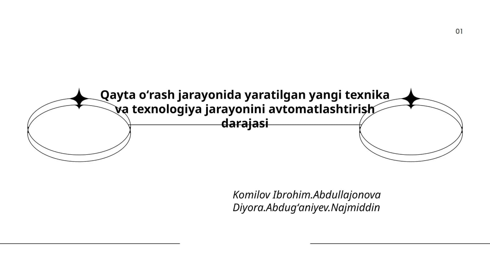 Yangi texnika va texnologiya jarayonini avtomatlashtirish darajasi