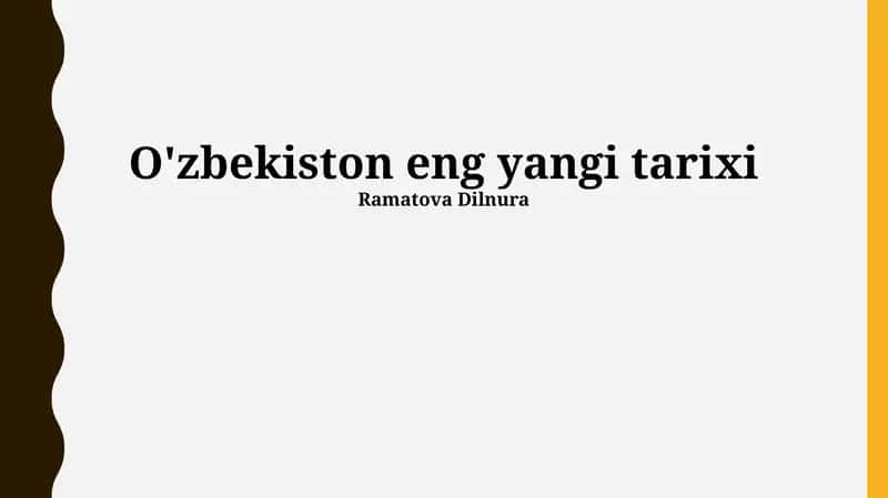 Mustaqillik yillarida O'zbekiston: Siyosiy va Iqtisodiy O'zgarishlar