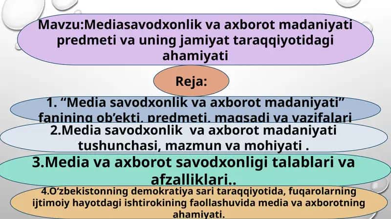 Mediasavodxonlik va axborotmadaniyat